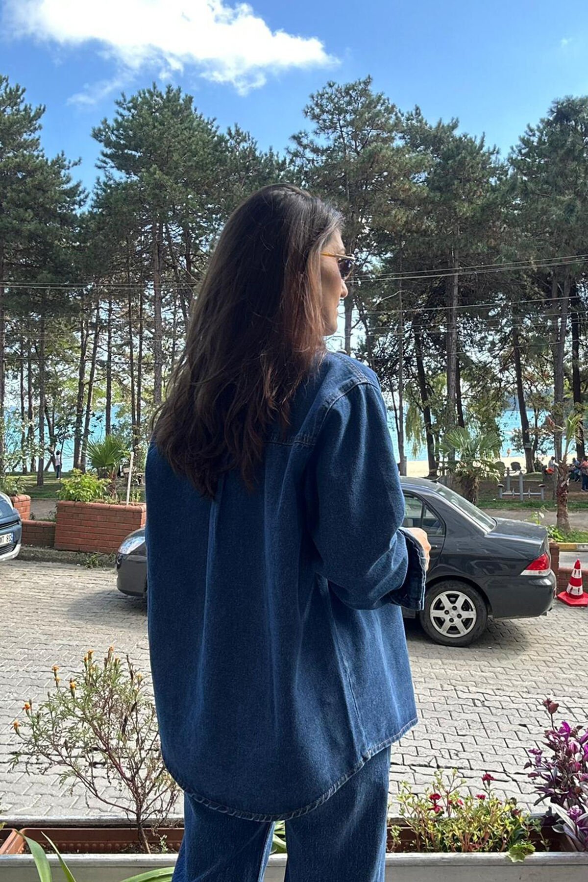 Bclub Taş ve Boncuk İşlemeli Kot Ceket/Gömlek (DEĞİŞİM VE İADE YOKTUR)