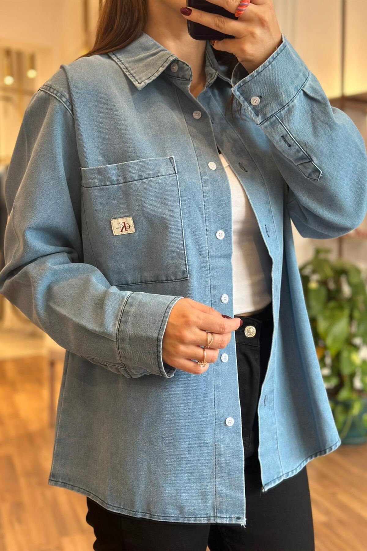 CK Açık Mavi Denim Gömlek (DEĞİŞİM VE İADE YOKTUR)