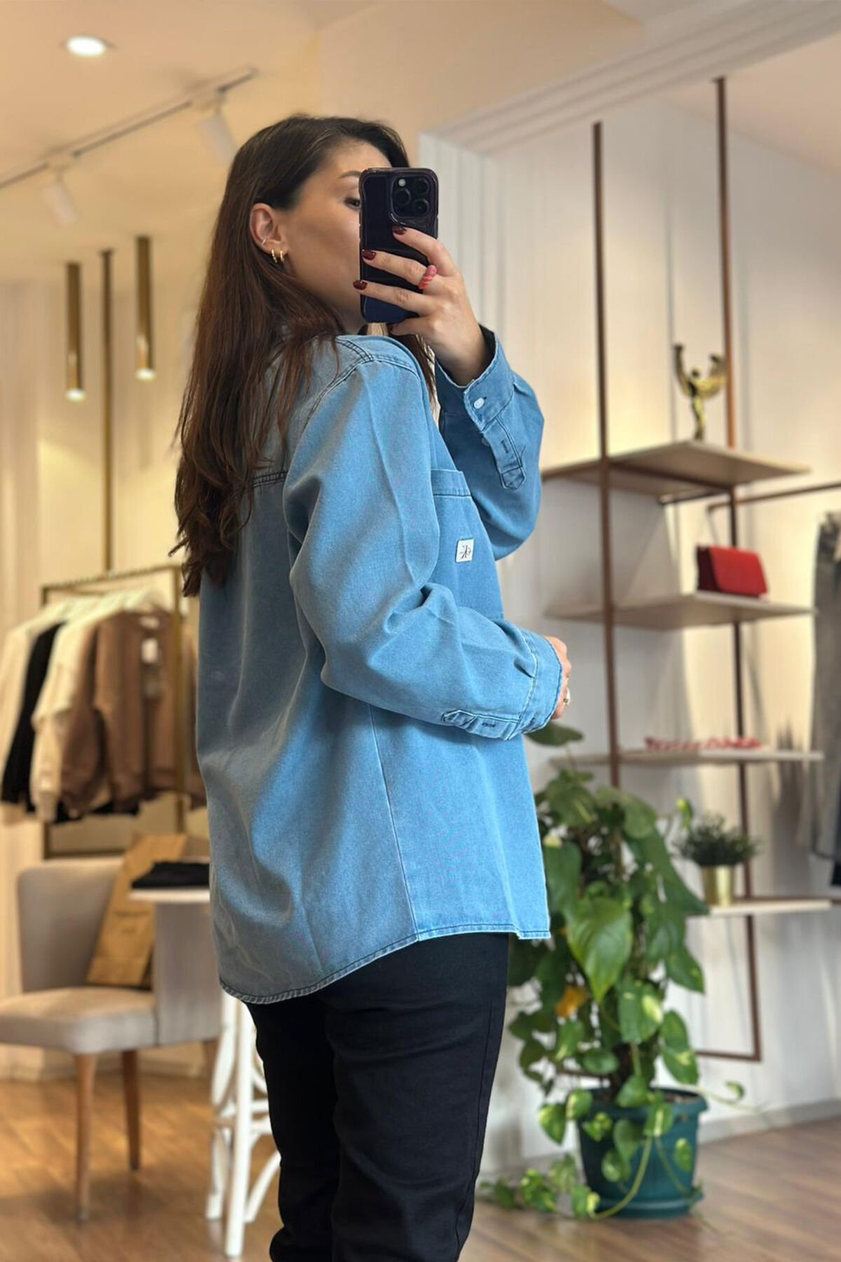 CK Açık Mavi Denim Gömlek (DEĞİŞİM VE İADE YOKTUR)