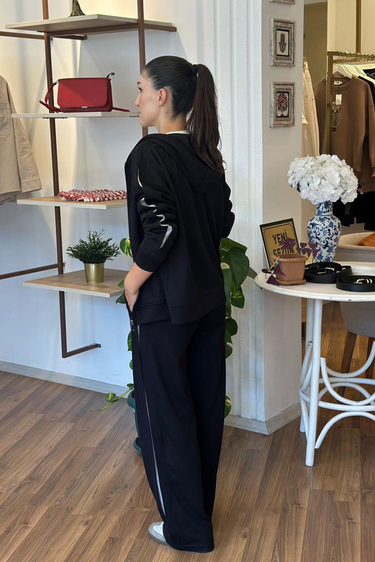 Oys Siyah Modal Kumaş Premium Eşofman Takımı