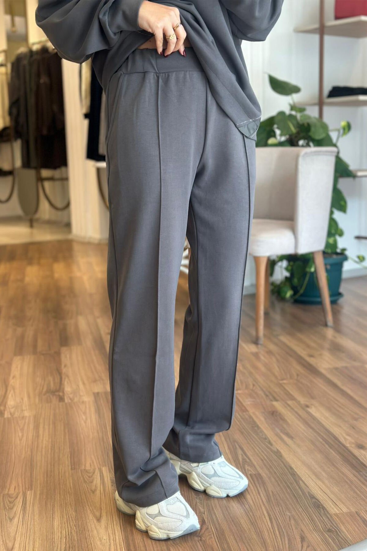 Bclub Füme Kapşonlu Modal Alt-Üst Eşofman Takımı