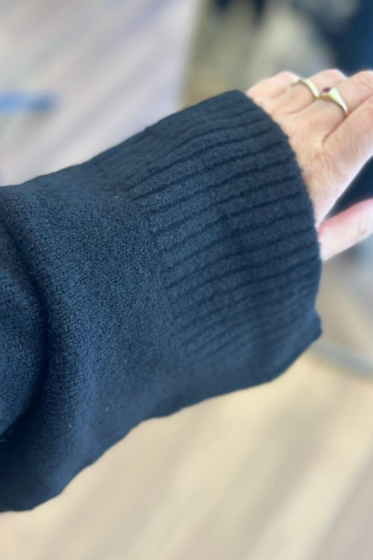 Siyah Maxi Boy Triko Hırka