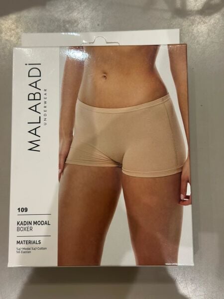 Ten Rengi Likralı Pamuklu Kadın Boxer