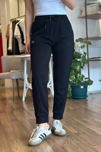 Siyah Modal Kumaş Jogger