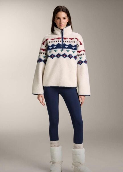 Desenli Standart Beden Cepli Polar