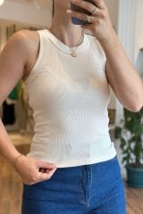 Krem Halter Model Likralı Body