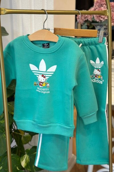 Yeşil Hello Kity Çocuk Eşofman Takımı