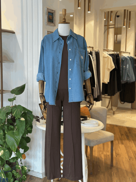 Kahverengi Önü Dikiş Detaylı Modal Kumaş Eşofman Altı