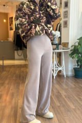 Oysho Bej Beli Lastikli Modal Kumaş Palazzo Eşofman