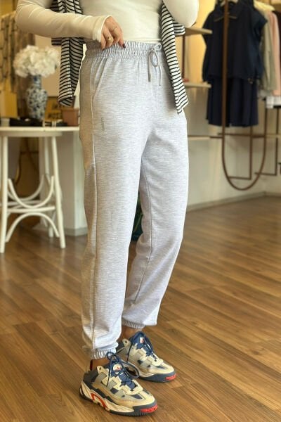Açık Gri Modal Kumaş Jogger