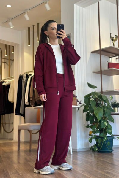 Oys Bordo Modal Kumaş Premium Eşofman Takımı