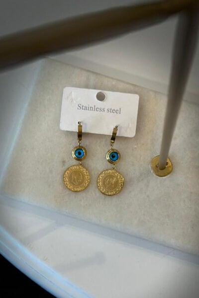 Gold Çelik Paragöz Küpe