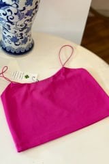 Pembe İp Askı Crop