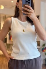 Bclub Ekru Halter Model Pamuklu Likralı Body